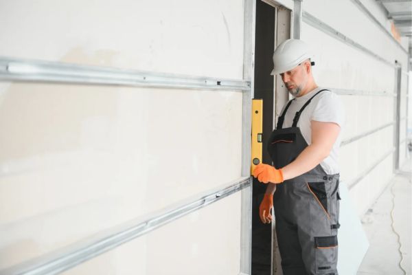bent garage door track repair