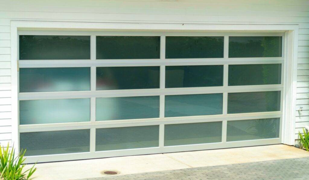 full view glass garage door commercial style