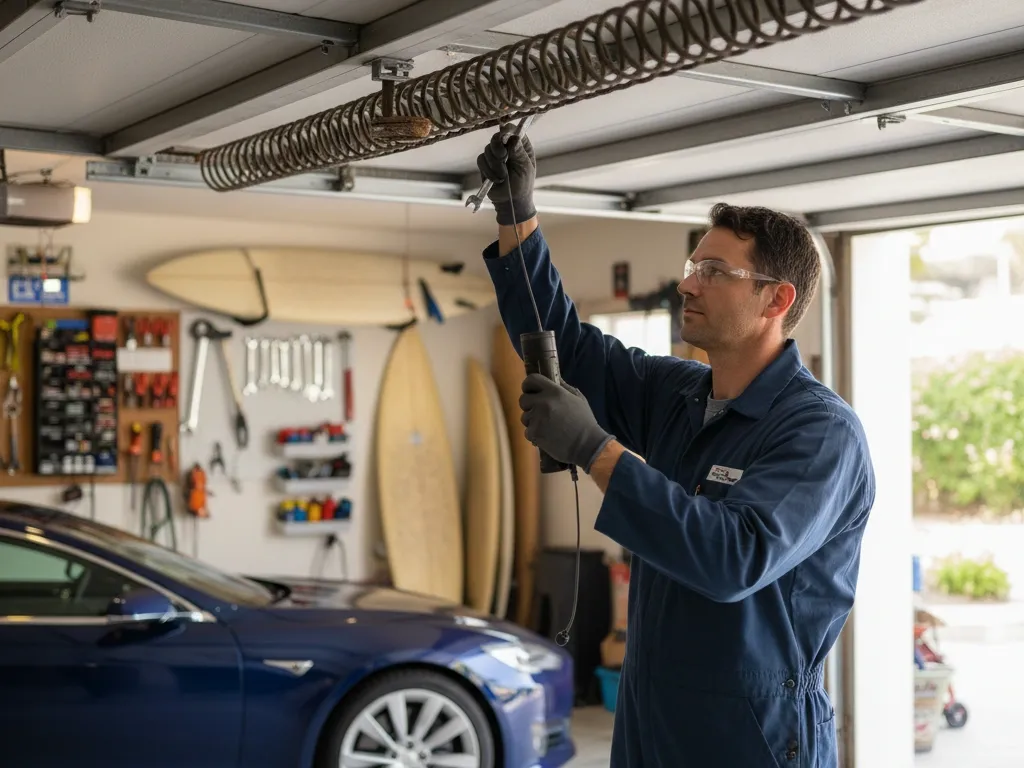 garage door spring system evaluation newport beach