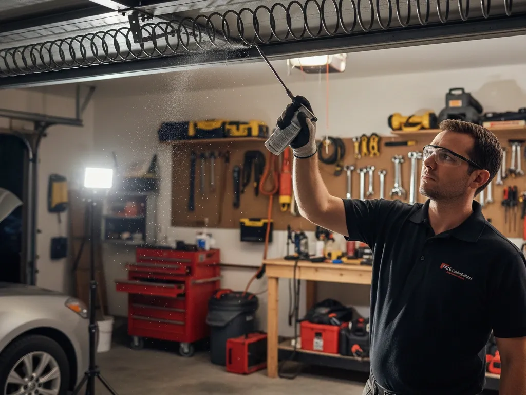 professional garage door spring oiling newport beach ca