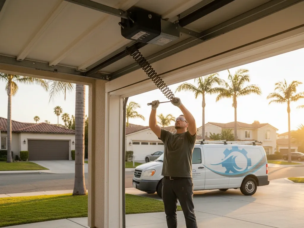 routine garage door spring service newport beach ca