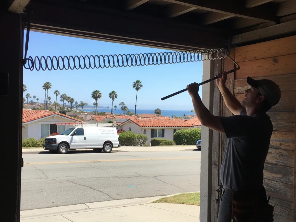 spring tension adjustment garage door newport beach